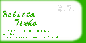 melitta timko business card